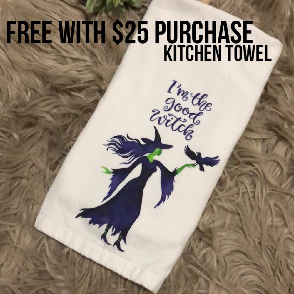 Cotton Kitchen Towel-“I’m The Good Witch” Gently Used Condition